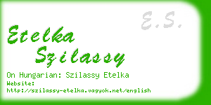 etelka szilassy business card